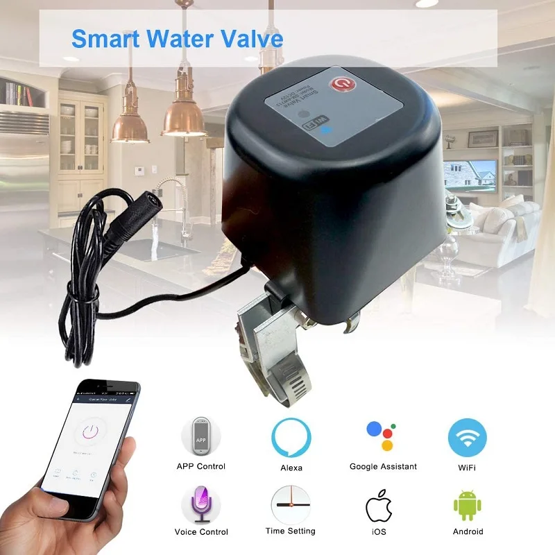 Tuya Alexa Google Voice Control Waterproof Wireless WiFi Smart Water Valve - ANKUX.COM