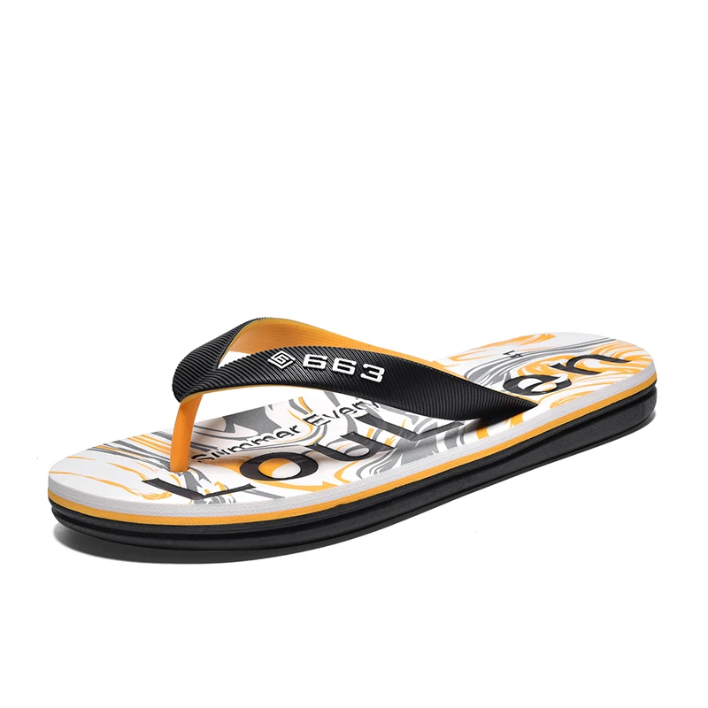 

Wholesale new fashion printed XT2464 EVA flip -flops.beach slippers, 3 colors