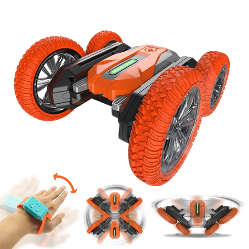 

Amazon Hot GD99 2.4G Double Sided 360 Degrees Rotating Remote Control Stunt Car RC Deformation Vehicle Toys With Gesture Control