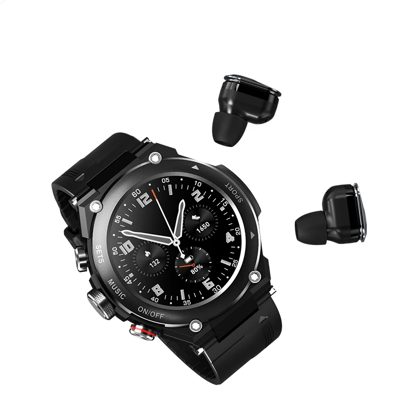 

2021 Newest T92 Smart Watch TWS Headset 2 in 1 blood pressure body temperature Answering Calls Wireless Sports Smartwatch men, Balck ,silver ,brown