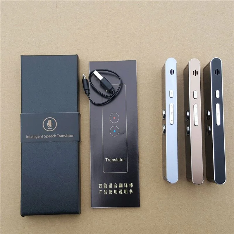 

Multi-language Voice Translator Pocket electronic translator Chinese English traductor smart speech voice translator, Black, silver, coffee (optional)