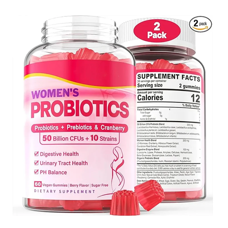 

Oem Private Label Vegan Enhance Digestion Prebiotics Gummy Female Skin Care And Vagina Probiotics Gummies For Women