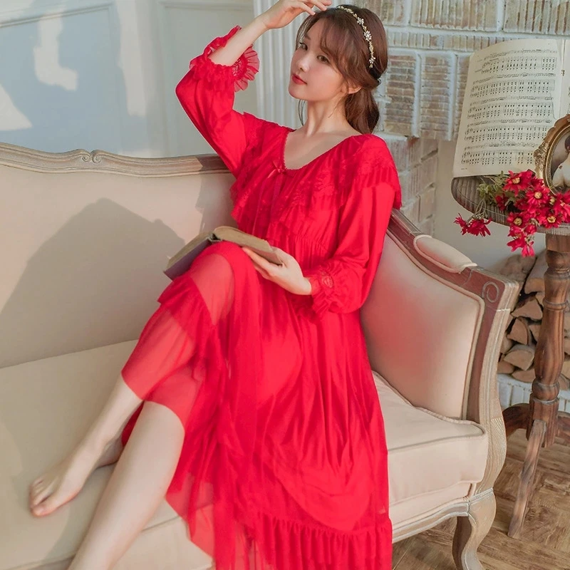 

Wholesale ladies pajamas red sex long nightgown nightdress with breast pad, Pink, blue, white, light purple, red