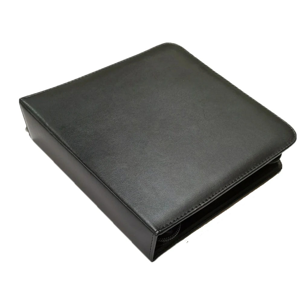 
New Fashion Custom Square Waterproof PU Polyester Black Games CD Display Case Storage Bag 