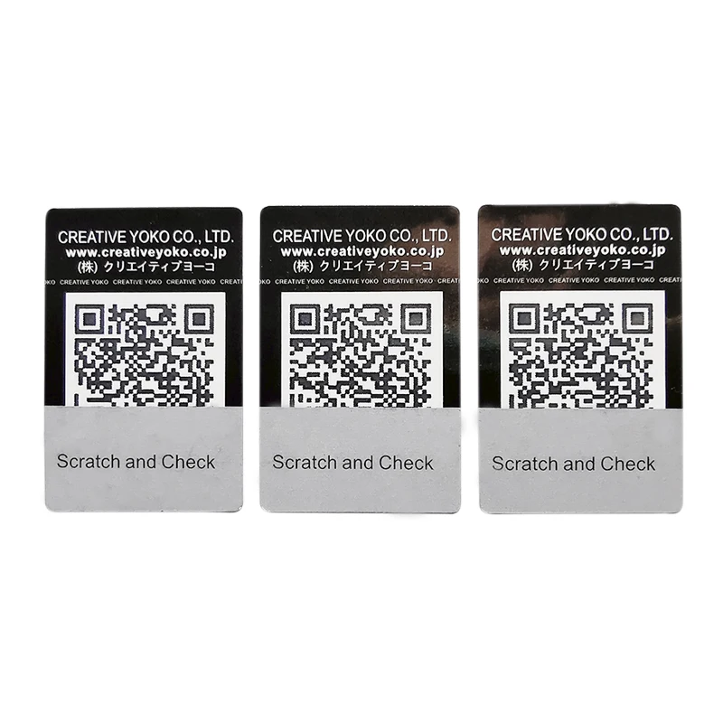 

custom anti-fake qr code label scratch off barcode security Qr code Stickers