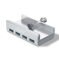 

ORICO Aluminum 4 Ports USB3.0 Hub High Speed USB Adapter Splitter Clip Type Hub for Desktop Laptop Clip Range 10mm-32mm MH4PU
