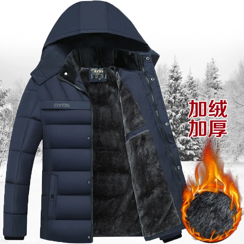 

Wholesale Winter Cotton Doudoune Homme Hood Down Feather Jacket India Coat For Men