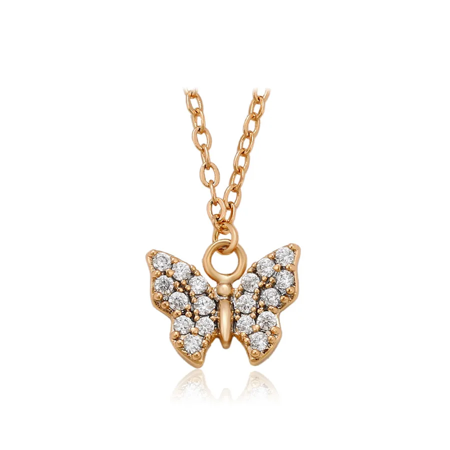 

A00726153 xuping jewelry Simple personality fashion exquisite butterfly diamond 18K gold-plated men's necklace