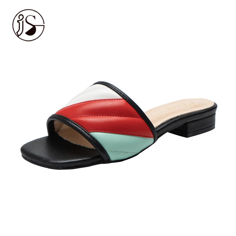 

2021 Fashion trends High-end women slippers low-heel ladies slippers slides slippers, Picture