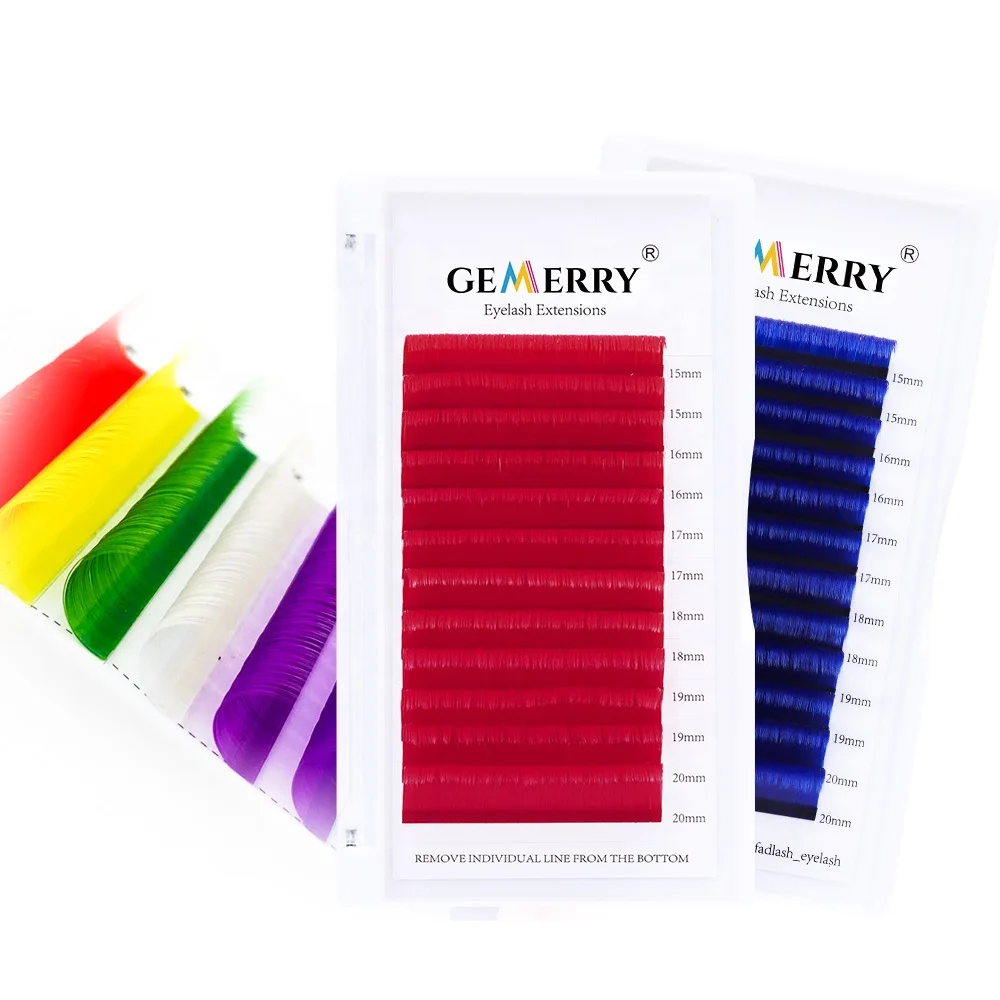 

Wimpern GEMERRY Multi Color Self-Grafting Easy Faning Colourful Fast 1s Quick Automatic Self Easy Faned Lash Extended Ciglia