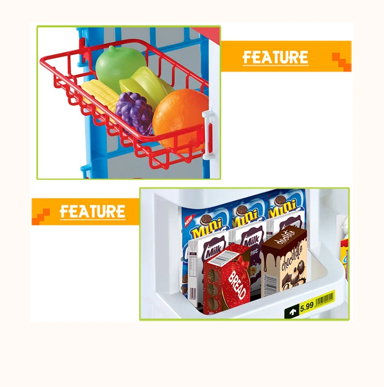
CPSTOYS Kitchen supermarket toys 1 piece with trolley for pretend play for sale 