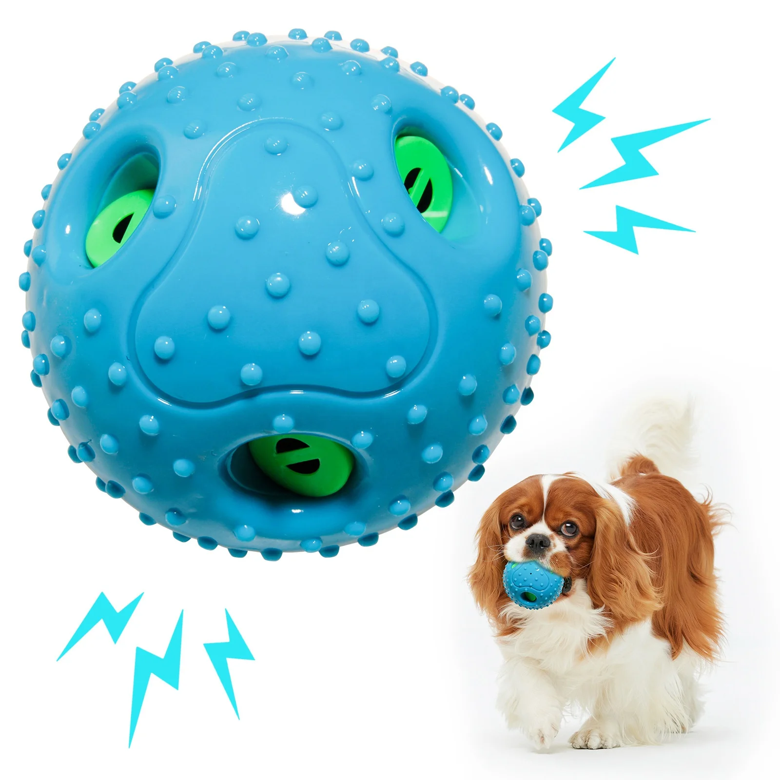 

New Pet Toys Battery Free Durable Squeaky Sound Balls For Dogs Chew Toys