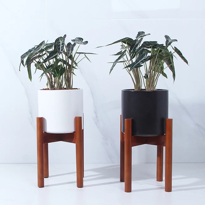 

Latest High Quality Factory Custom White Ceramic Fower Pot Planter Flowerpot Bowl, Black/white