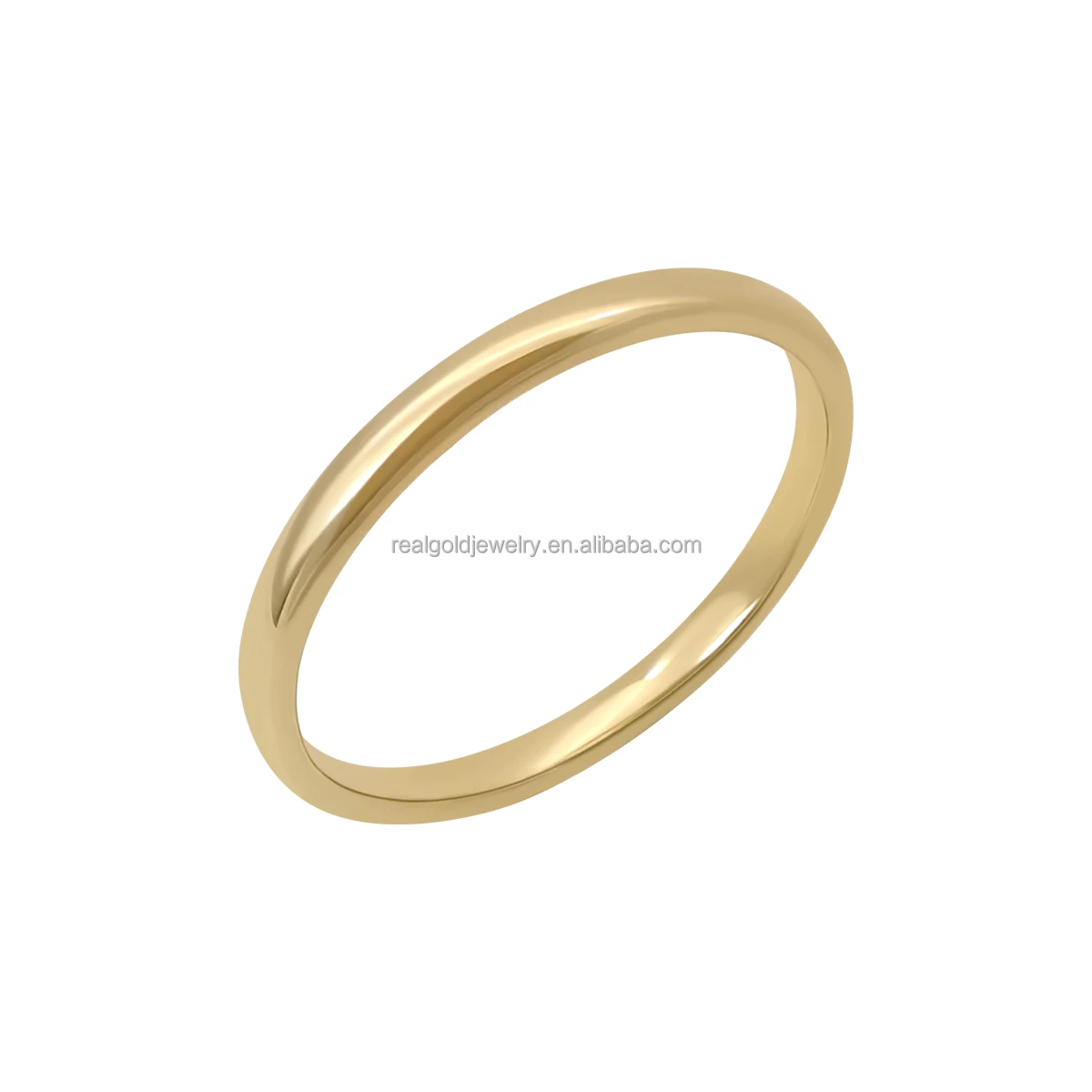 

Simple Real 10K Solid Gold Ring Minimalist Plain Gold Ring 10K 14K 18K Gold Band Rings Wedding Jewelry Wholesale