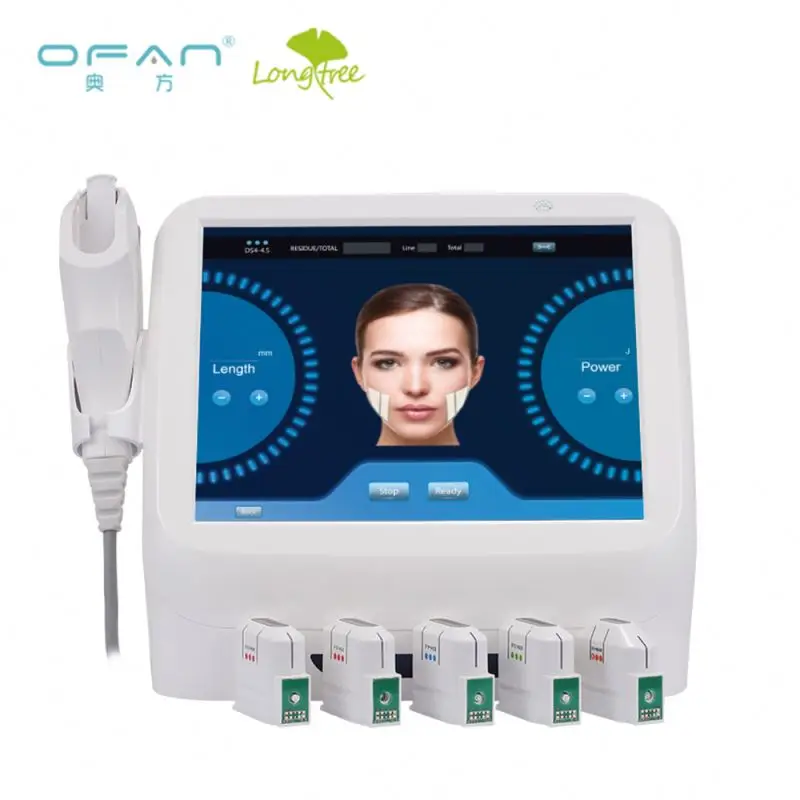 

High quality 5 cartridges body slimming facial lift ultrasound Smas hifu face