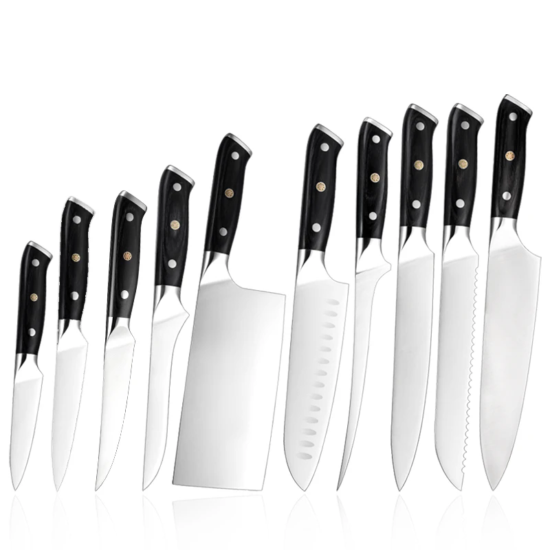 

NEW Grandsharp Chef Knife Set German Steel Kitchen Knives Santoku Boning Bread Paring Cleaver Home 2022 Chef's Christmas Gift