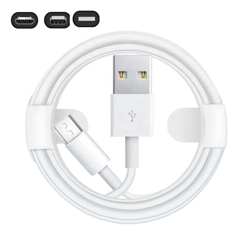 

2021 new 1M 3Ft Micro 5Pin Type c USB C 8Pin Usb date Cable For Samsung Galaxy s6 s7 s8 s9 s10 For IPhone 7 8 X, White