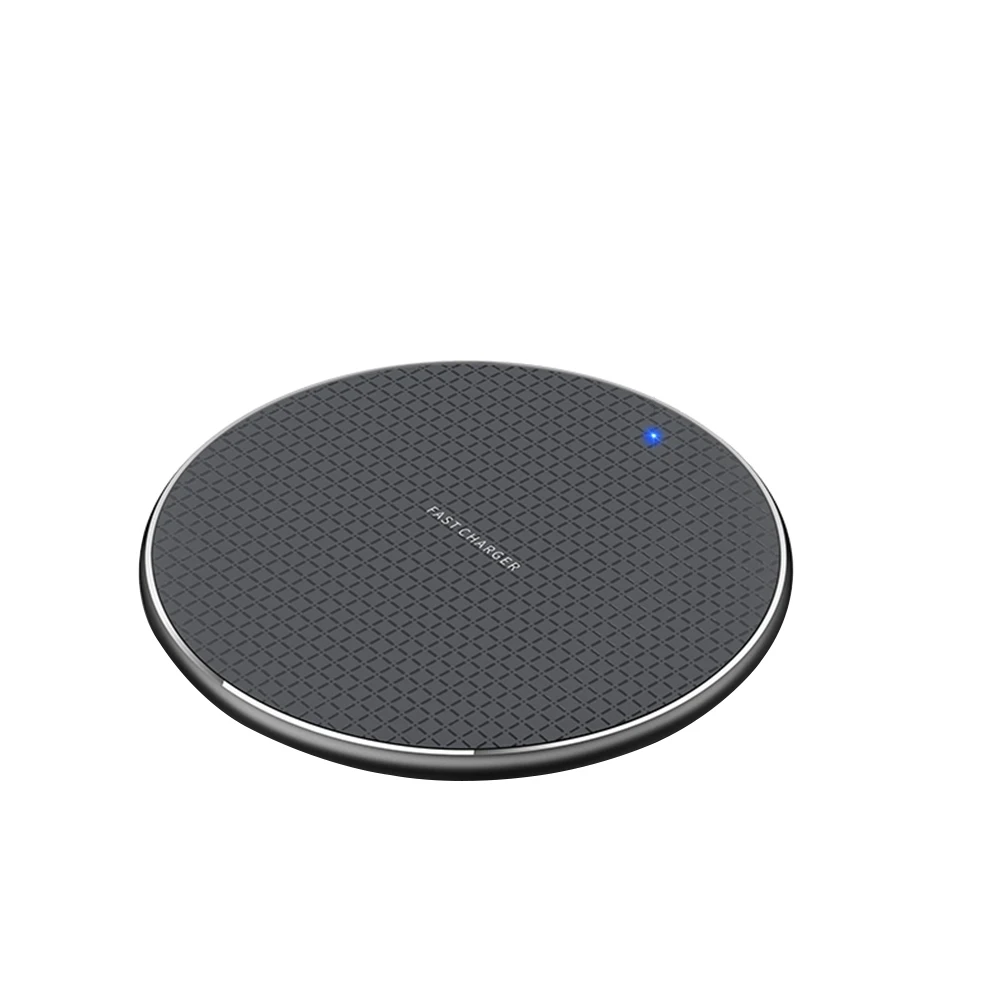 

Quick Portable 10W 7.5W Aluminium Alloy Wireless Phone Charger Pad OEM Fast Wireless Charger For Iphone