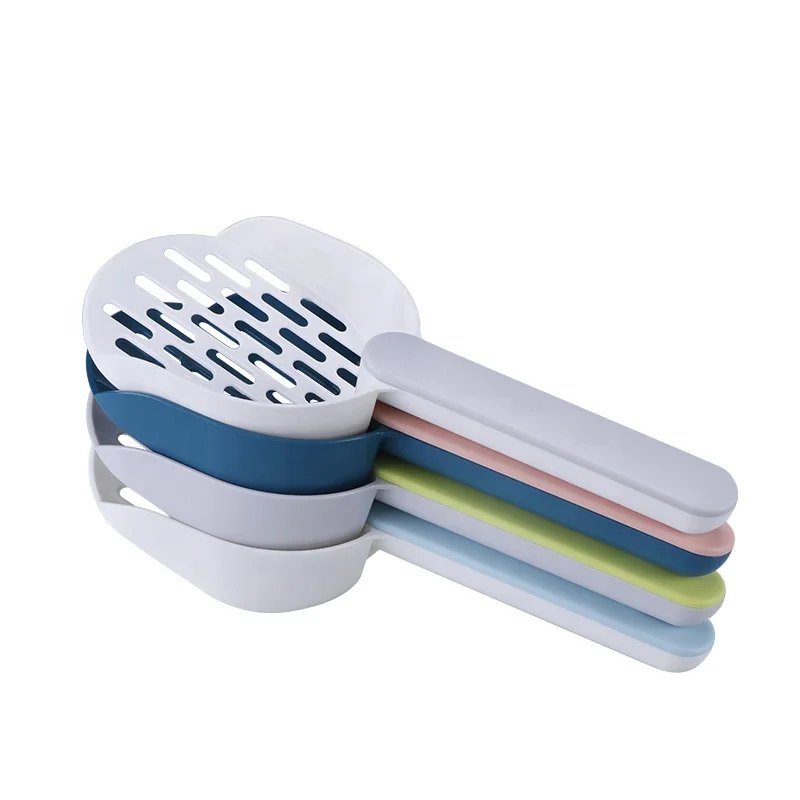 

Secure pet accessories cleaning tools for poop removing pp colorful handle plastic cat litter scoop shovel cat litter scooper, Green+gray gray+white blue+white pink+navy pink+brown
