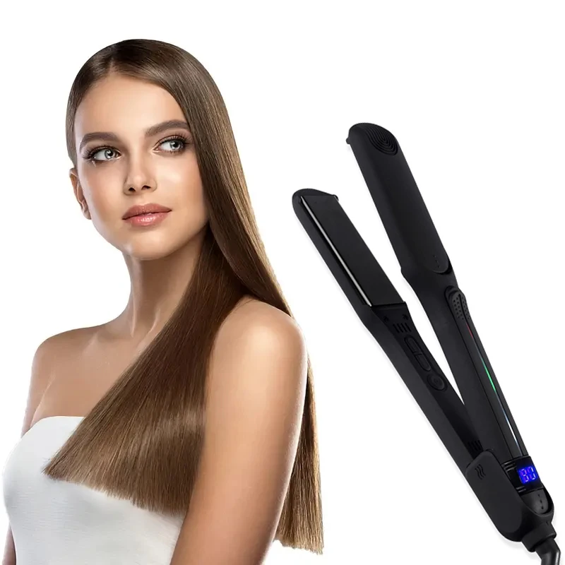 

2 in1 Professional Hair Salon Flat Iron Wide Ceramic Heat Plate Hair Salon Flat Iron Ceramic Straightener Portable Straightener