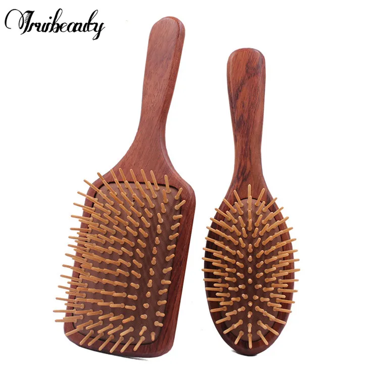 

Customized Logo Hair Brush Rosewood Hair Comb Scalp Massager Brush
