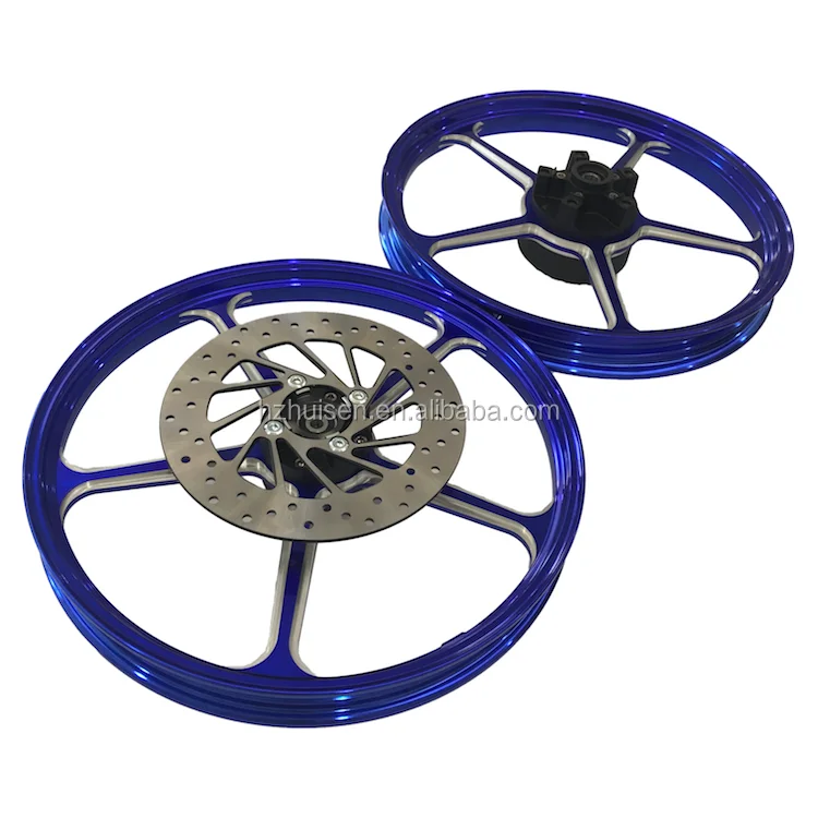 Blue Color Motorcycle Front/rear Wheel Rims 13 1417 Inch Aluminum