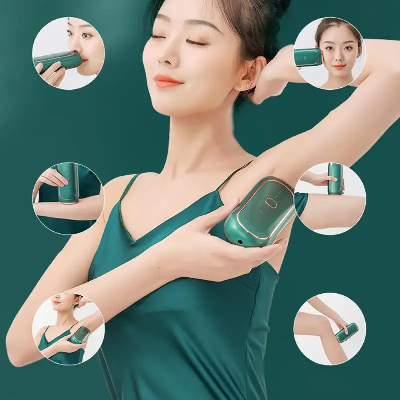 

Hot sell 900000 Flashes Laser Hair Remover Device Permanent IPL Photoepilator Hair Removal Painless Electric Body Epilator, Green/pink/blue