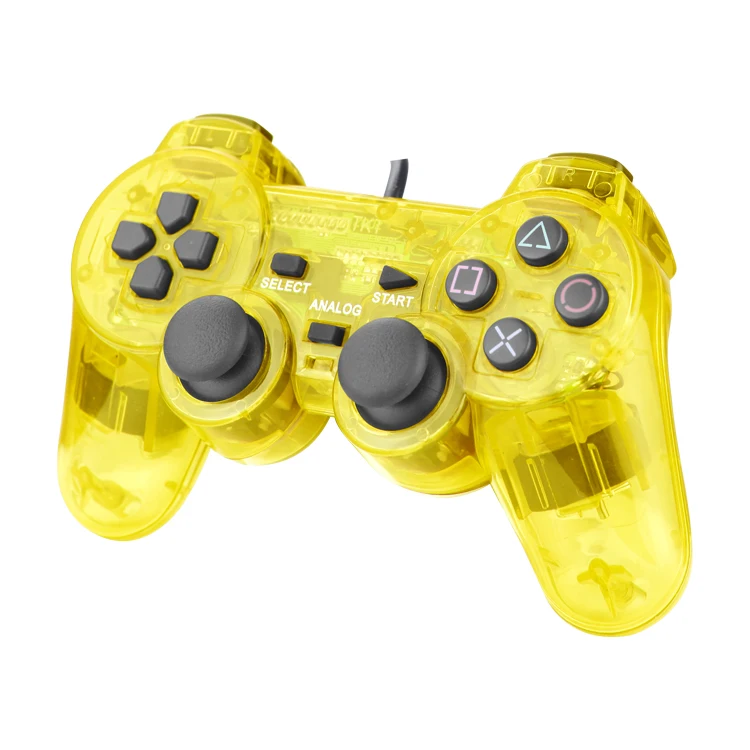 

Special model gamepad gamepad for ps2 pc with yellow Transparent color For ps 2 controller wired Joystick joypads