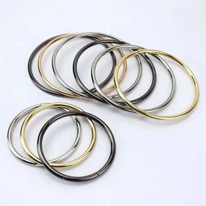 

Meetee F1-77 65-150mm Wire Size 5.8mm Zinc Alloy Circle Handle Round O Ring Hardware for Clothing Handbag Ring Buckles Accessory