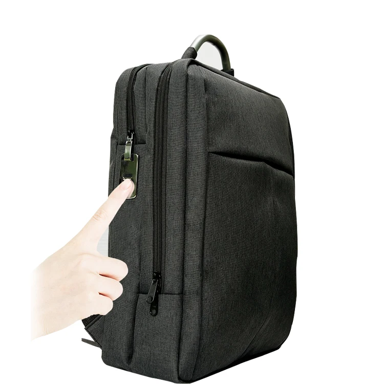

2021 FIPILOCK 15 liter laptop bags waterproof fingerprint backpack for hiking, Black gray