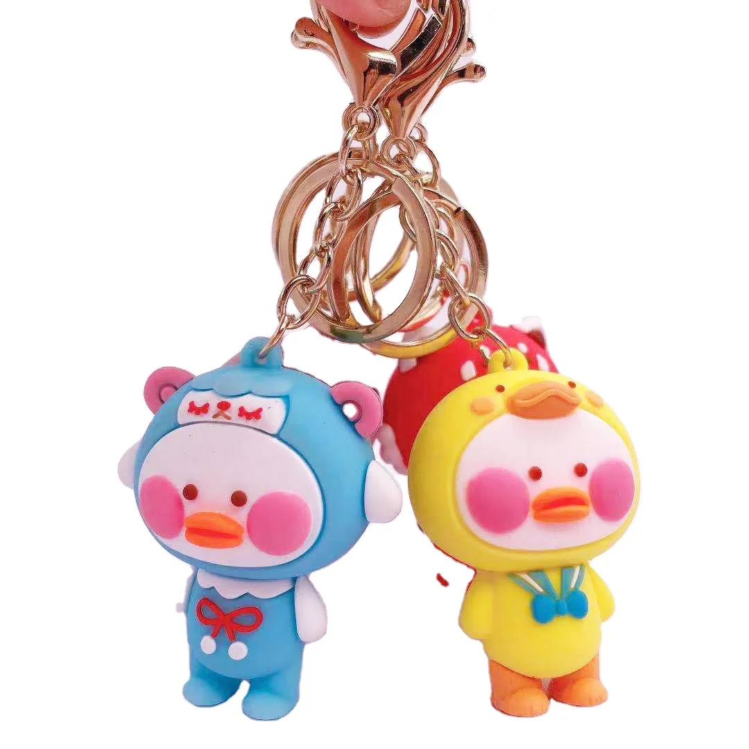 

Korean version of INS soft rubber Dodo duck key chain car bag key chain pendant blow-mouth duck hyaluronic acid duck