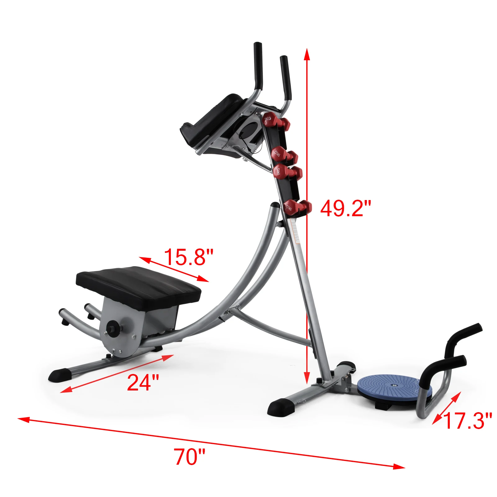 

Commercial fitness gym equipment abdominal trainer AB coaster machine