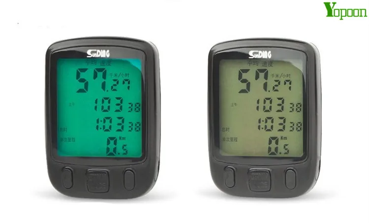 WEST BIKING Bicycle English Computer Odometer Speedometer Waterproof Stopwatch Digital Speedometer Wired Exercise Bike Computer