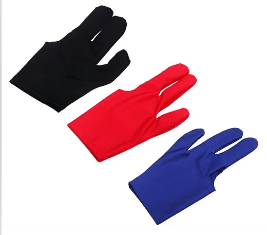 Cheap Wholesale 3 Fingers Snooker Pool Player Gloves Left Hand Billiard Glove for Sale