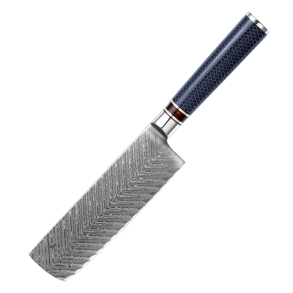 

7 inch Japanese Handmade Damascus VG10 Nakiri Knife
