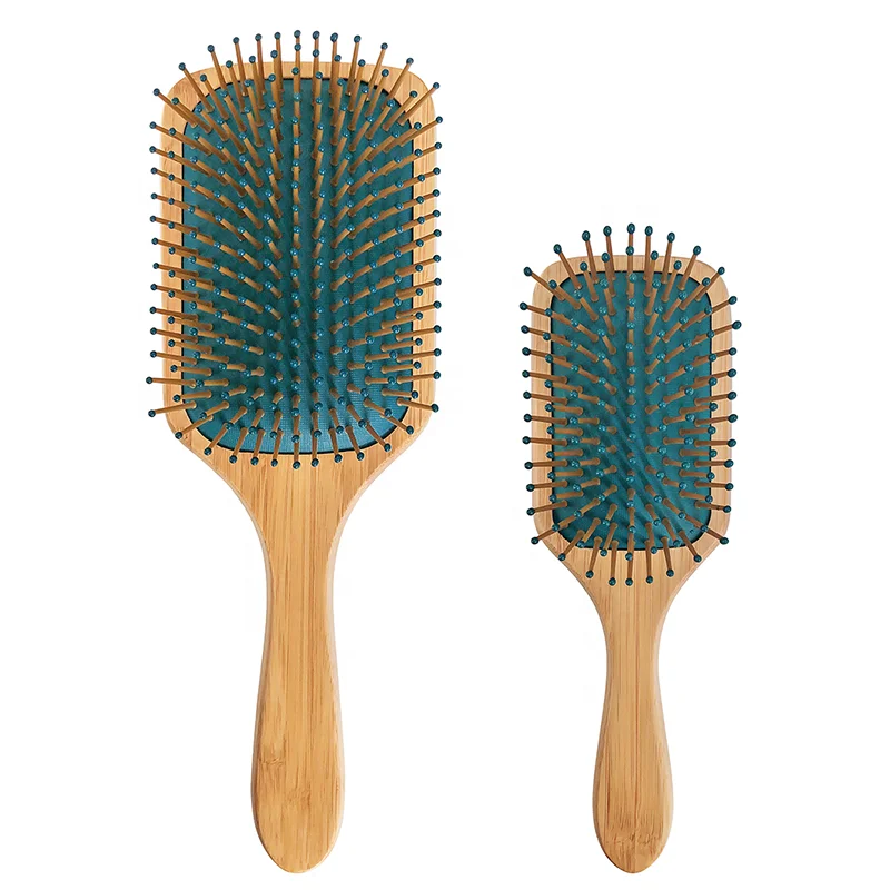 New Design Private Label Natural Bamboo Paddle Scalp Massage Hair Detangling Brush