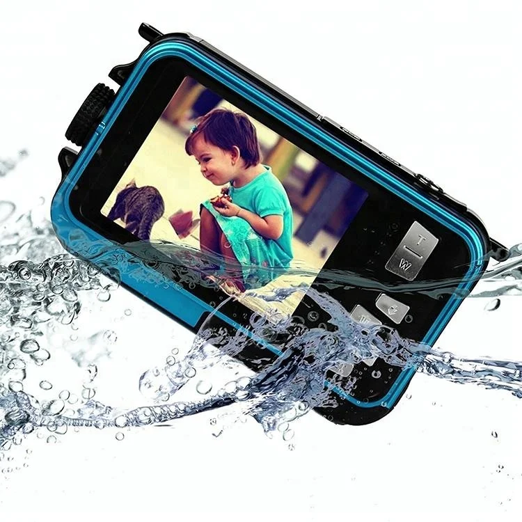 

HD Dual Screen 10 Feet Underwater Body Waterproof Digital Camera 10 Feet Underwater for Snorkeling, Red/yellow/blue