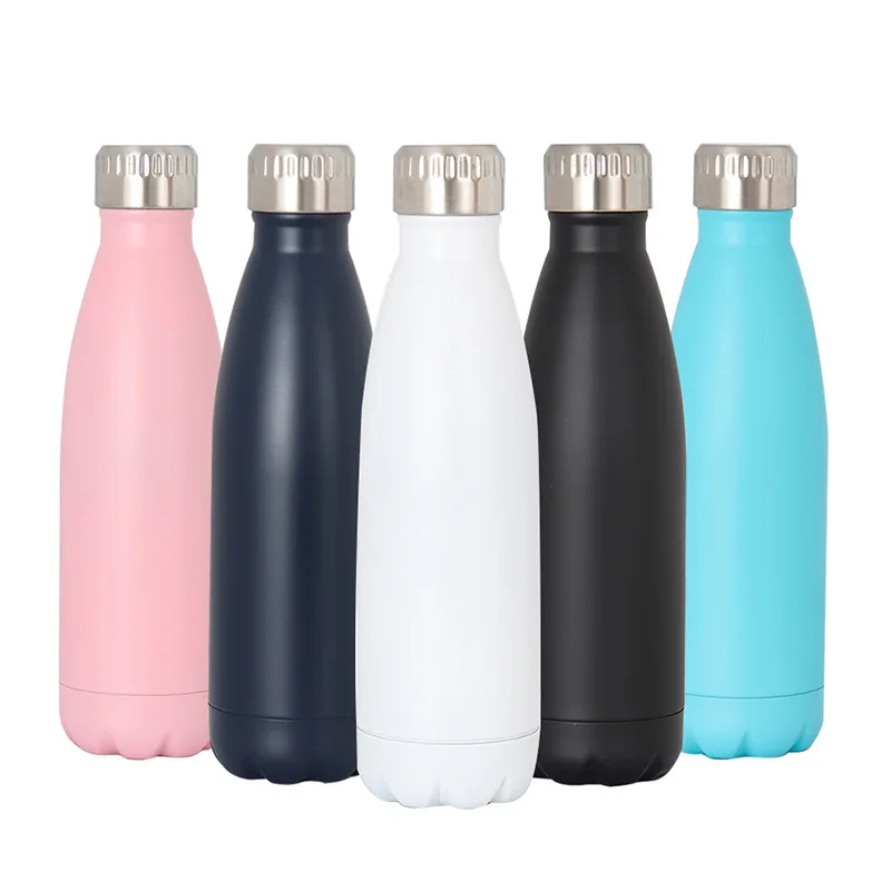 

Ready to ship 500ml 1000ml 304 Thermoses vacuum cup vacuum seal water bottle cola mugs with cover, Customized color