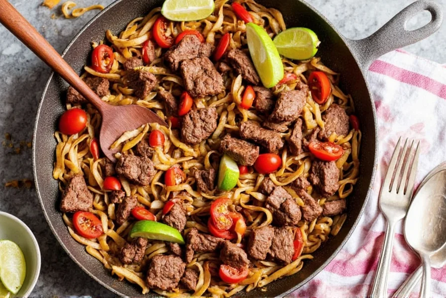 Beef Fajita on a Plate