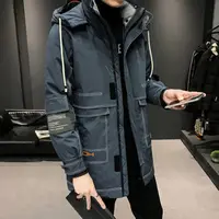 

2020 Japanese retro warm medium length men's storm jacket