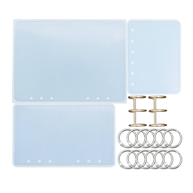 

DIY Crystal Drop Adhesive translucence notebook shape silicone mold Resin Mold with Book Rings for Resin Jewelry DIY