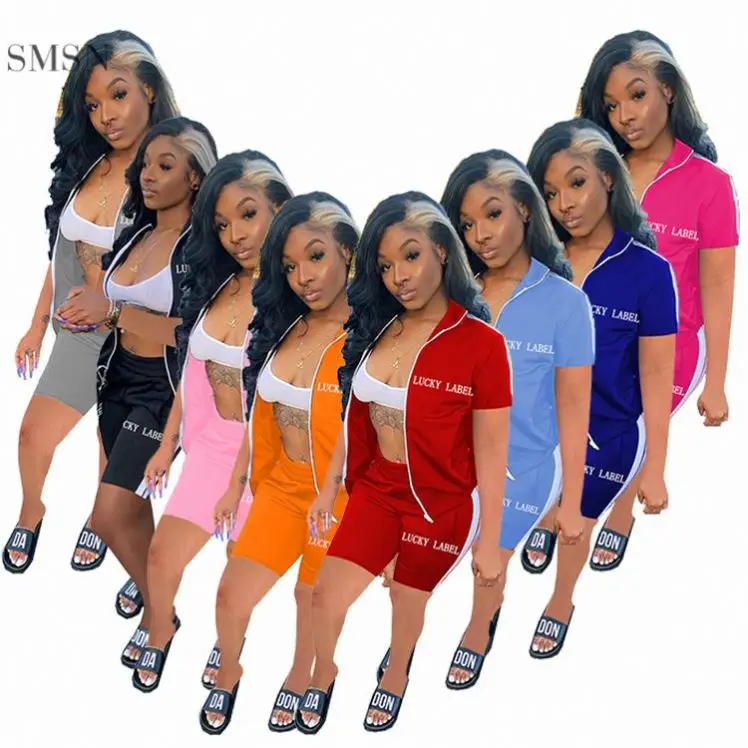 

Best Seller Relaxation Alphabet Zipper Womens 2 Piece Set Women Clothing Women'S Sweat Absorbing Sports Suit