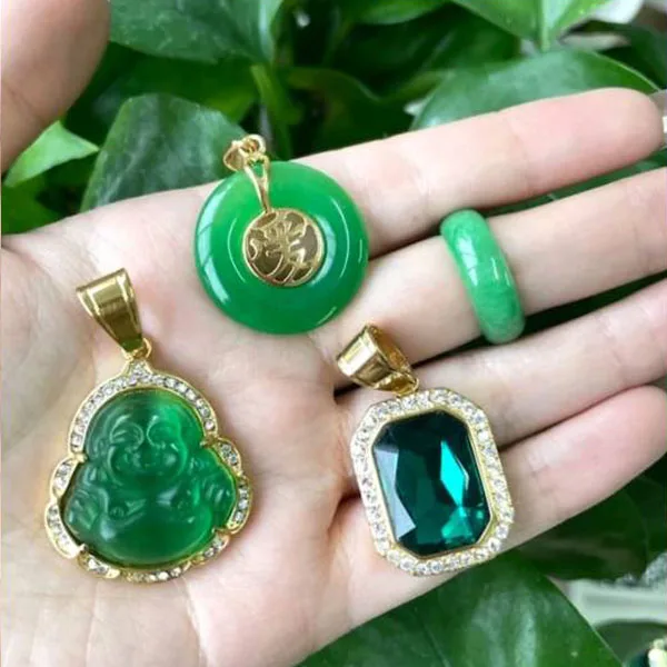 

2021 Sailing Jewelry Custom Stainless Steel Buddha Necklace Set Jade Buddha Necklace Set Jade Necklace