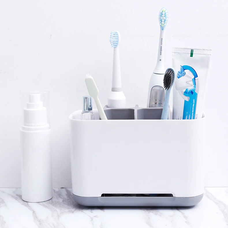 

Unique Family Use Bathroom Accessories Six Grids Plastic Electric Toothbrush Holder, Picture showed