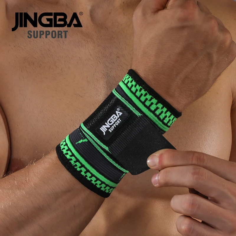 JINGBA Custom Adjustable Nylon Wrist Support Breathable Elastic Wristband Wrap Protector with Belt Available in Colorful Options