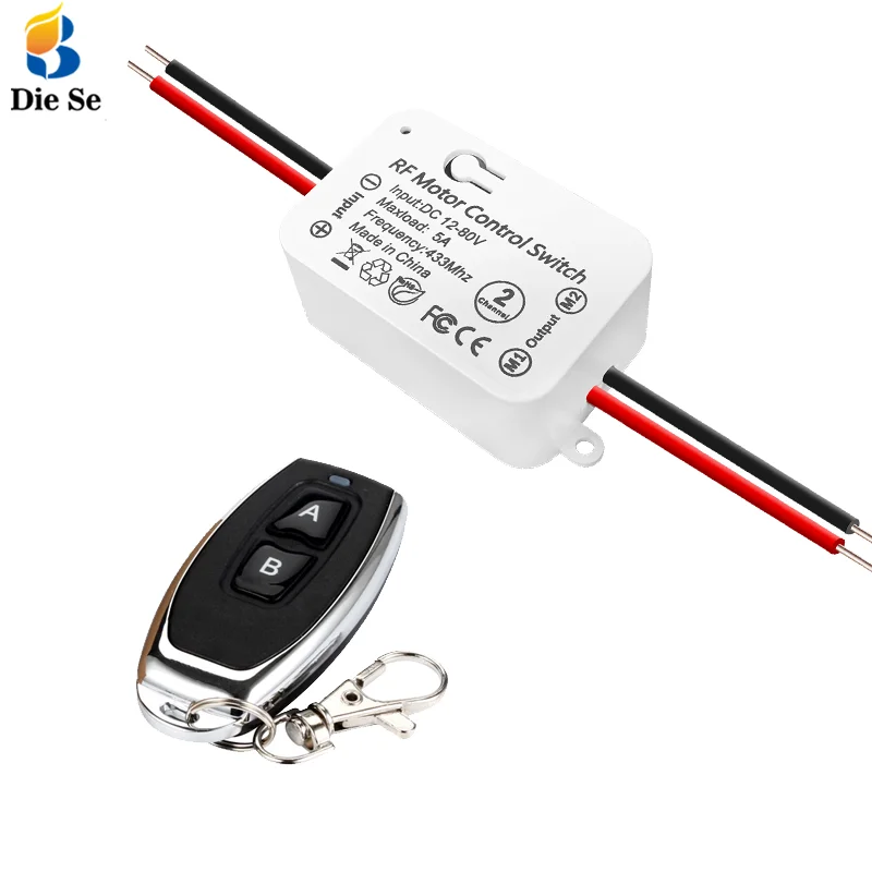 

433 Mhz RF Transmitter Remote Controls with Wireless Remote Control Switch DC 12V 2CH relay Receiver Module