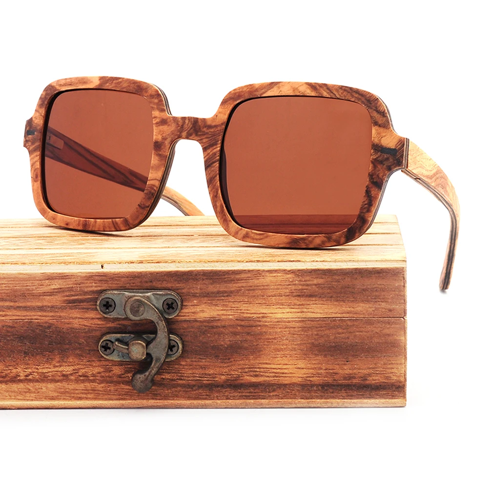 

Square big frame designer wood material lentes de sol women style 2021 summer fashion sun glasses