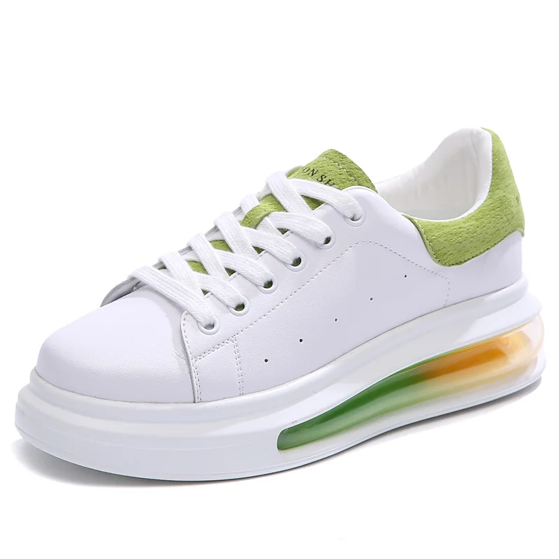 

New Styles Fashion White Shoes Air Cushion Casual Sneakers Sports Shoes Women High Heel Shoes