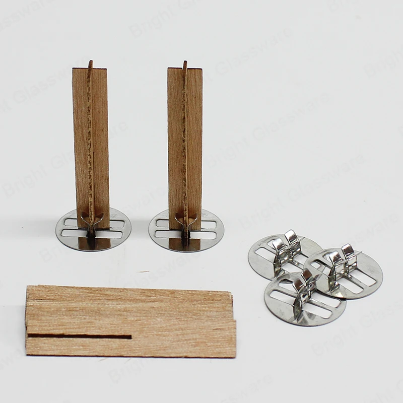 

High Quality Cross Shape Wooden Wicks Made Of Rosewood With Metal Base Natural Style