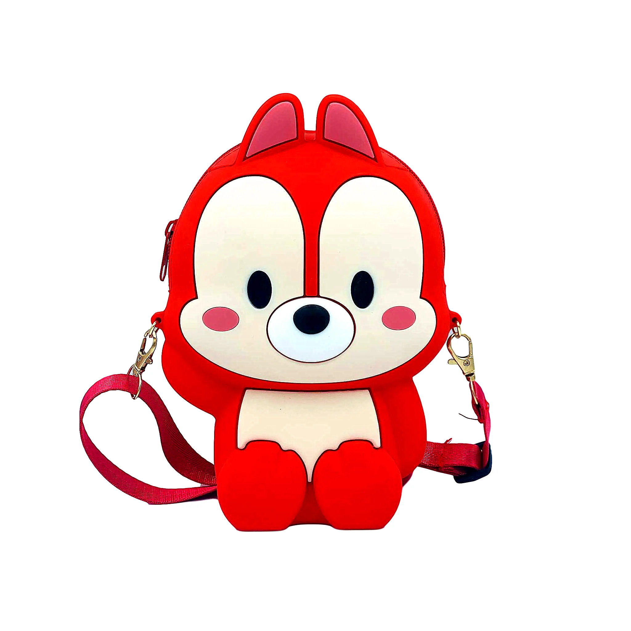 

2021hot Silicone handbag for children Cheap Wholesale Crossbody bag silicone Cartoon Messenger Purse Fun Coin Girls Pouch, Pink ,red,green,brown